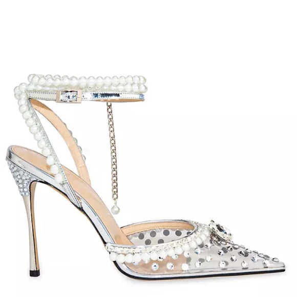 MACH & MACH Diamond of Elizabeth Hot Fix PVC High Heel-Pumps 37 - Picture 1 of 16